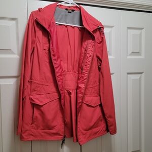 Eddie Bauer Women's Poppy Colored Rain Jacket Size Large
